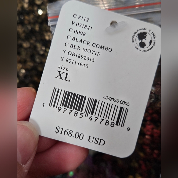 Free People Life of the Party Twofer Embellished Top, Size XL, Black Combo, NWT - Picture 7 of 7